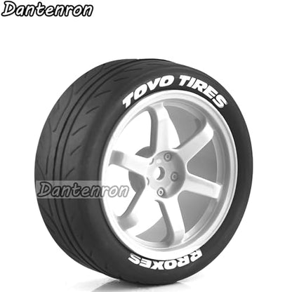 1/10 RC On Road Tires OD 68mm and Hard Plastic Street Wheels 12mm Hex Touring Tyres for 1:10 Rally Racing Drift Car Tamiya TT01 TT02 XV01 HPI KYOSHO HSP PTG2 Traxxas TA06 A959 4PCS (White) - color: White