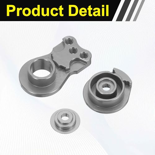 MECCANIXITY 2pcs 25T Servo Horn Arm Adjustable 3 Hole High-Torque Aluminum Alloy Servo Arm for 1/10 RC Model Car Truck Robot Boat Airplane, Titanium - color: Titanium