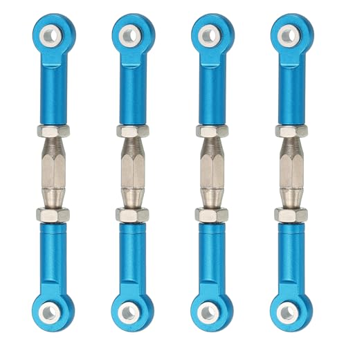 MECCANIXITY 4 Pcs Steering Servo Turnbuckle Rod RC Aluminum Alloy Linkages for HSP 1/10 94123 On-Road RC Car (Blue, 62mm) - color: Blue, size: 62mm