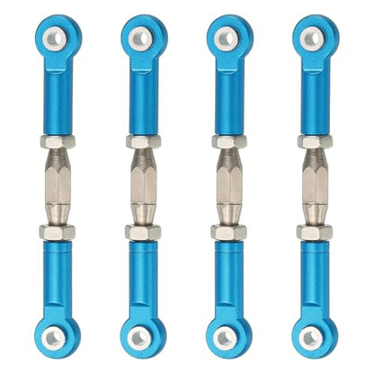 MECCANIXITY 4 Pcs Steering Servo Turnbuckle Rod RC Aluminum Alloy Linkages for HSP 1/10 94123 On-Road RC Car (Blue, 62mm) - color: Blue, size: 62mm