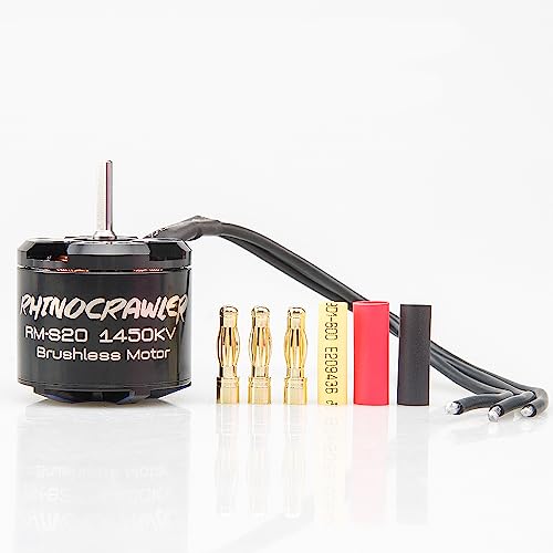 RhinoCrawler Crawler 3532 Outrunner Brushless Motor for 1/8 1/10 AM32 ESC80A RC Crawler Car LCG Chassis Axial SCX10 Traxxas TRX-4 MOA (RM-S20 1450KV) - style: RM-S20 1450KV