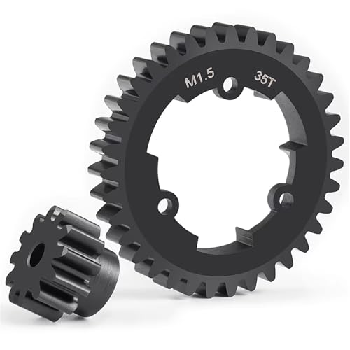 RC Car Assortment for X-MAXX 6S 8S for Monster 1/5 RC Truck Upgrade Parts Steel 1.5M 35T Spur Gear and 12T Pinion Motor Gears