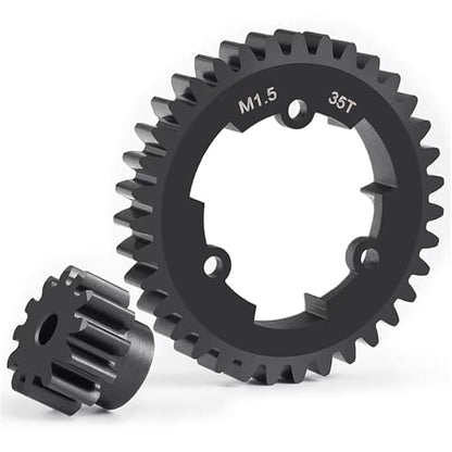 RC Car Assortment for X-MAXX 6S 8S for Monster 1/5 RC Truck Upgrade Parts Steel 1.5M 35T Spur Gear and 12T Pinion Motor Gears
