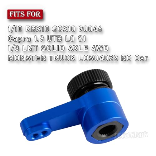 Aluminum 25T Unloading Steering Servo Horn Servo Arm Upgrades Part for 1/10 RBX10 SCX10 90046 Capra 1.9 UTB L0 S1 1/8 LMT Solid AXLE 4WD Monster Truck LOS04022 RC Car,Navy Blue - color: Navy Blue - (25t Servo Arm)