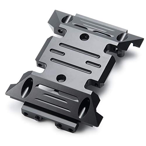 Aluminum Center Transmission Skid Plate Mount Protection Plate Chassis Guard Compatible with Axial SCX10 III Upgrades 1/10 RC Crawler AXI03007 AXI03006 Upgrade Parts