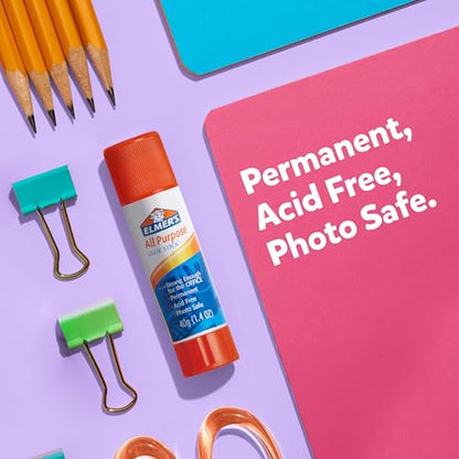 Elmer's All Purpose School Glue Sticks, Acid-Free and Washable, Clear, 7 Grams, 30 Count - Craft Projects, Poster, Classroom Supplies, #1 Teacher Brand - size: 30 Count