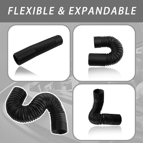 3" Diameter Car Engine Air Intake Hose Replacement,Stretchable Air Intake Tube Extending Up to 39.37 Inch,Universal Cold Airs Intakes Pipe for Most Automotive,SUV,Truck