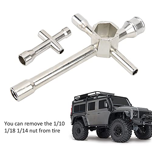 Socket Set, Steel RC Cross Wrenches, Hex Driver for Tire Nut and Removal for RC Cars and Vehicles