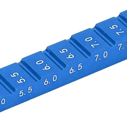 Ride Height Gauge, Aluminum Alloy Chassis Ride Height Gauge 3‑10mm 0.1-0.4in Ride Height Gauge Ruler for 1/10 RC Drift Car (Blue) - color: Blue