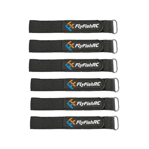 6pcs 15x250mm Fiber Rubber RC FPV Battery Strap for 4S 6S Drone Quad