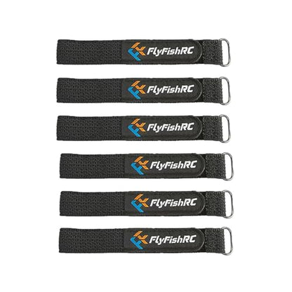 6pcs 15x250mm Fiber Rubber RC FPV Battery Strap for 4S 6S Drone Quad
