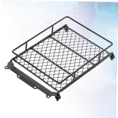 VICASKY Car Roof Luggage Carrier Rack for Rc Crawler Durable Black Metal Storage Bracket for Cargo and Accessories Lightweight Design for Easy Installation