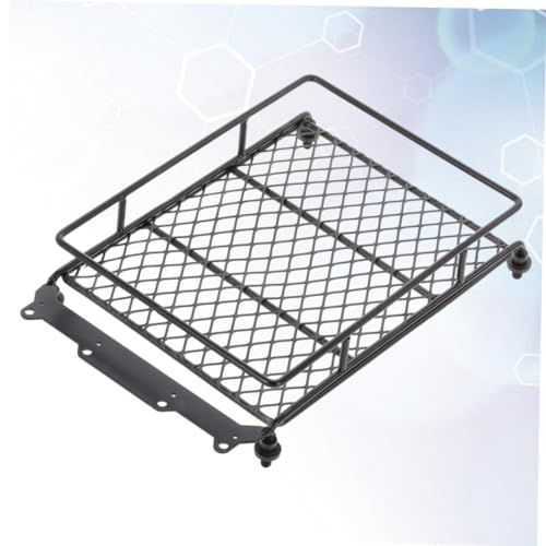 GLEAVI Rc Crawler Car Roof Luggage Rack Durable Black Metal Storage Shelf for Accessories Lightweight and Practical Design for Decoration and Organization