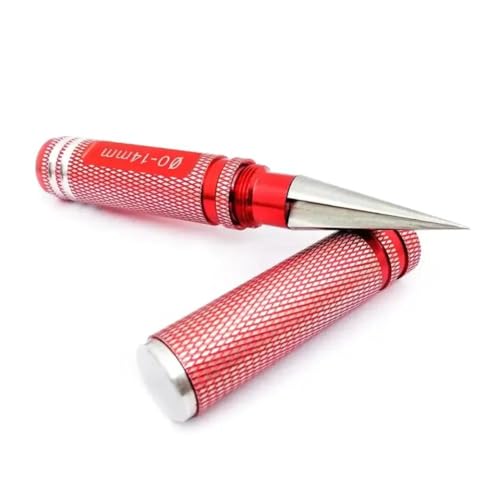 COMODO 0-14mm Metal Reamer Tool Compatible with RC Cars Aircraft Models Body Shells for Hole Expanding and Finishing(Red) - color: Red