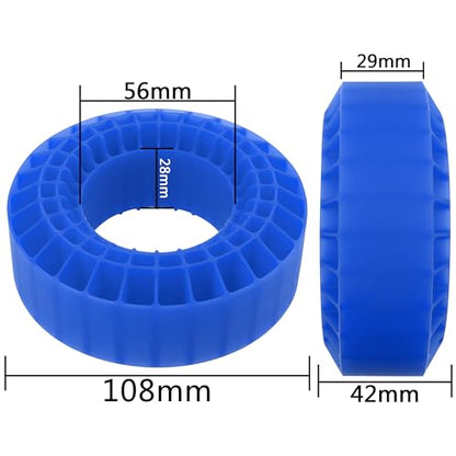 4Pcs Vgoohobby Silicone Rubber Insert Foam 1.9 Tire Inserts Foam Fit for 1.9 Crawler Tires Compatible with SCX10 TRX4 1/10 RC Crawler Car (Blue) - color: Blue