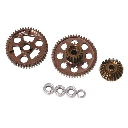 KYX Racing Aluminum Rear Transmission Gear Set Upgrades Accessories for 1/10 RC Crawler Car Tamiya Hotshot II