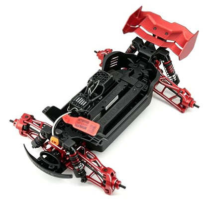 Aluminum Upgrade Parts Set for ARRMA 1/16 Mini Kraton 3S, Front/Rear Upper/Lower Arm, Gearbox Cover, Wing, Steering Link (Red Front Hub/Knuckle Arm) - color: Red Front Hub/Knuckle Arm