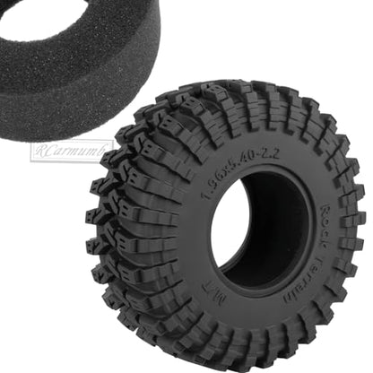 2.2 Inch RC Crawler Tires for 1/10 TRX4 SCX10 Capra AMG 6x6 Gen8 Everest Gen7 Pro Off-Road Vehicles,All-Terrain High Grip Soft Rubber Tires w/Deep Tread & Foam Insert,StyleA - style: StyleA(4pcs)