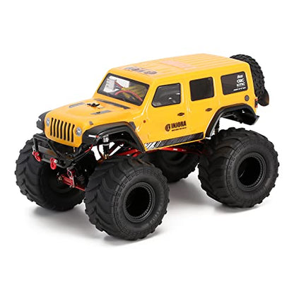 INJORA 70 * 38mm Monster Truck Wheel Tires for 1/18 1/24 RC Crawler (Black) - color: Black