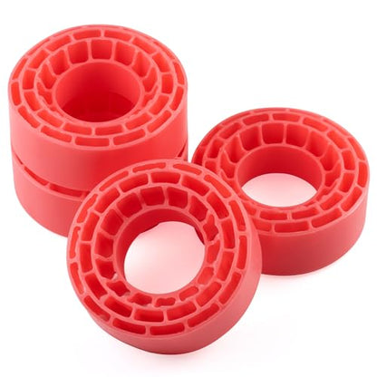 Super Soft Silicone Rubber Inserts fit for 68-72mm*24-27mm 1.3" Tires, RC Tire Inserts for TRX4M SCX24 1/18 1/24 Crawler Tire, Replacement of Sponge Foams 4pcs (Pink) - color: Pink