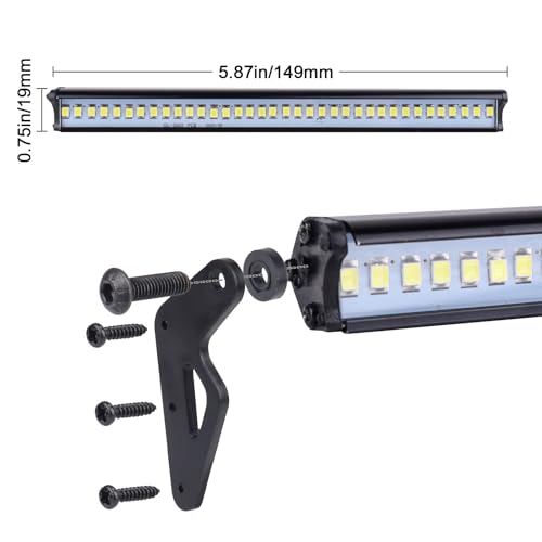 Super Bright RC LED Light bar Roof LED Lamp Kit 36 LED Light Bar for 1/10 Traxxas TRX4 SCX10 90027 SCX10 II 90046 RC4WD D90 RC Crawler Car (Type 2) - style: Type 2