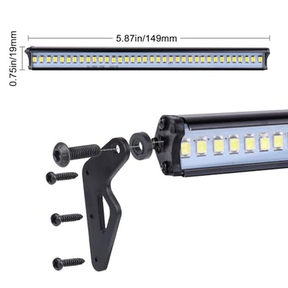 Super Bright RC LED Light bar Roof LED Lamp Kit 36 LED Light Bar for 1/10 Traxxas TRX4 SCX10 90027 SCX10 II 90046 RC4WD D90 RC Crawler Car (Type 2) - style: Type 2