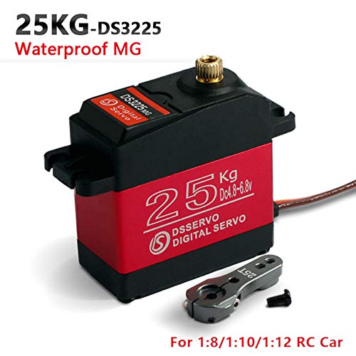 ZOSKAY Servo High Torque Metal Gear Standard Digital Servo 25KG/0.13S 6.8V for 1/8 1/10 RC Cars (Control Angle 270)