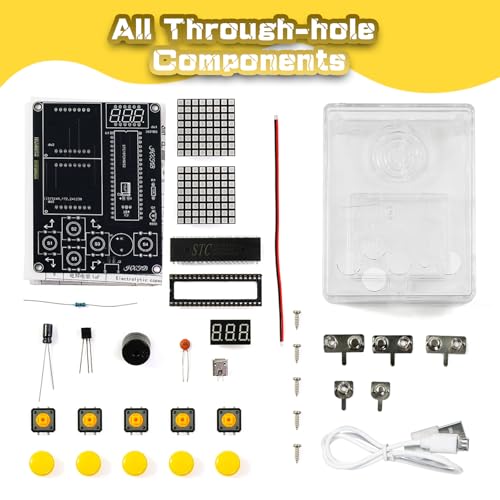 PEMENOL 7-in-1 Game Soldering Project Kit | DIY Game Console Electronics Kit for Electronics Learning, 3 Difficulty Levels, for Teens 15+ & Adults Soldering Practice