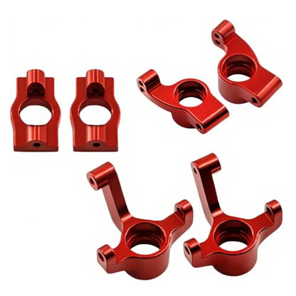 Front Steering Knuckles, Caster Blocks C Hubs and Rear Hubs Meta Aluminum for Losi Micro b Losi Micro t Upgrades Parts 1/24 1/28 Accessories Rc Car 2WD Buggy RTR LOS00007 Replacement (Blue) - color: Blue