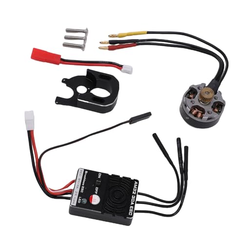 JTLB Brushless Outrunner Motor ESC Combo Fit for Axial SCX24 1/24 RC Crawler Kit 30A with Mount