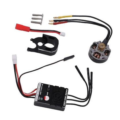 JTLB Brushless Outrunner Motor ESC Combo Fit for Axial SCX24 1/24 RC Crawler Kit 30A with Mount