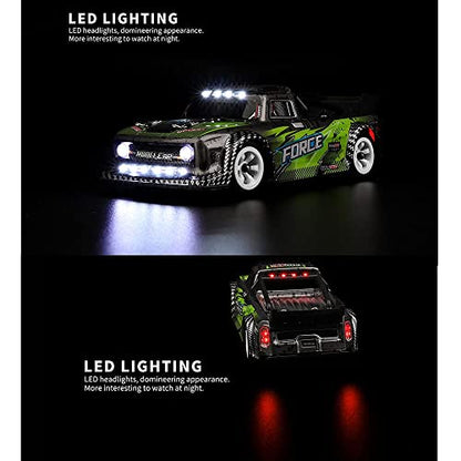 Fast RC Rally Car 1/28 Scale 2.4G 4WD 30KM/H High Speed RC Race Car RC Sport Racing Drift Car 2.4G All-Terrain Shock-Absorbing Rechargeable Truck for Adults Gifts - color: 3 Battery