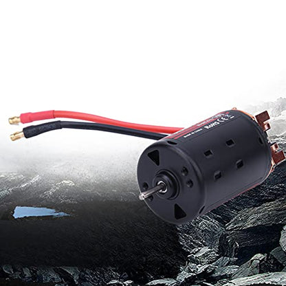 550 Brushed Motor High Power 5Slot RC Car Upgrade Part with Superior Heat Dissipation for 1/10 Scale RC Crawler Vehicle Black Red Metal Plastic Construction 215 Grams (10T) - size: 10T