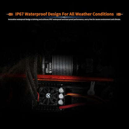 XC E5690 Sensored Brushless Motor for RC Car,3-8S Lipo,1250KV,IP67 Water Proof,Applicable to:1/6 Short Course, Monster, 1/5 Light-Duty Truck