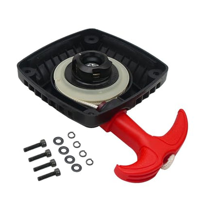 32CC 35CC 36CC Engine Easy-Start Dustproof Pull Starter (Red) | for 1/5 HPI ROFUN ROVAN KM Baja LT FG GoPed RedCat Rc Parts - color: Red
