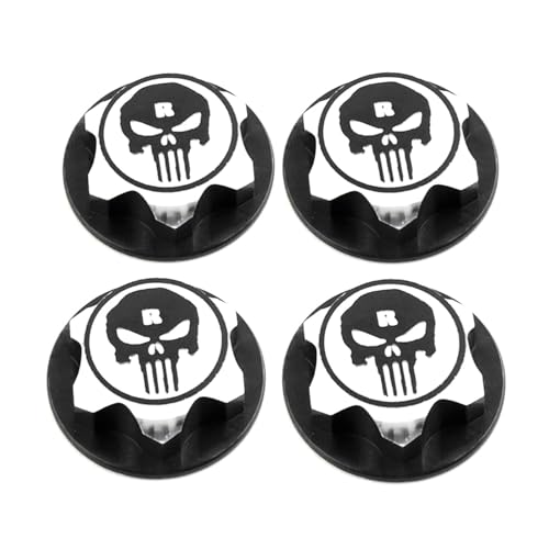 GoolRC 4PCS 17mm Wheel Nuts Dustproof Non-Slip Wheel Nuts Set Remote Control Car Metal Mount Nuts Replacement for Traxxas X-Maxx Summit 1/8 Buggy Truck Accessories - color: Black