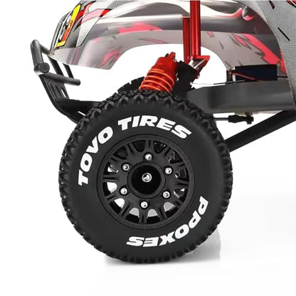 RC Short Course Truck Wheels and Tires with 12mm 14mm 17mm Hex Upgrade Parts for 1/10 Slash 2WD 4×4 Arrma Senton Axial Losi Redcat Rc4wd Hex RC Car.（Black）