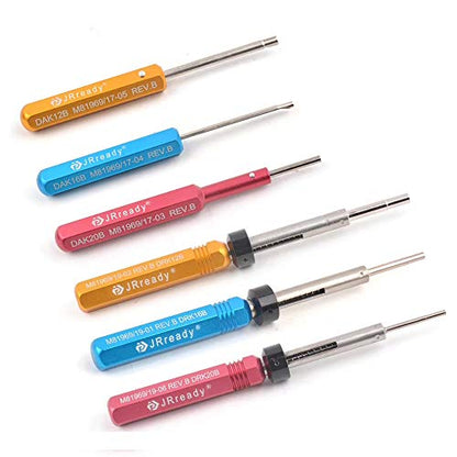 JRready ST5142 Removal and Installing Tool Kit:DRK12B+DRK16B+DRK20B+DAK12B+DAK16B+DAK20B Removal and Installing Tool Kit for MIL-C-81969 Series and Some of Non-MIL Round Contacts - color: ST5142