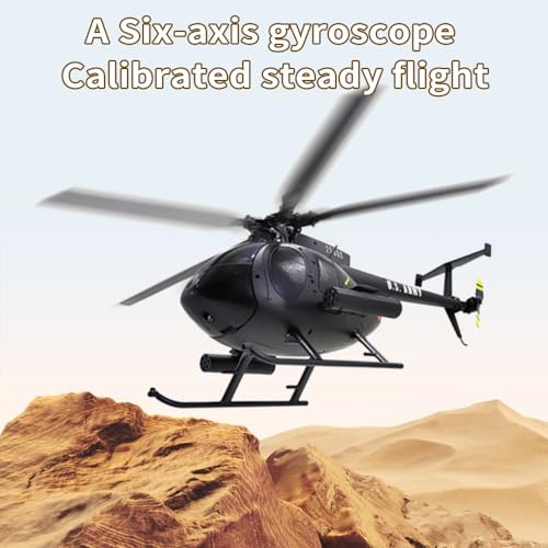 Remote Control Helicopter, C189 MD500 RC Helicopter Model, 1/28 Scale 4CH Single-Rotor Helicopters with 6-Axis Gyro and Brushless Motor, 2.4GHz RC Aircraft for Adults, 2 Batteries (Green) - color: Green