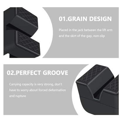 2 Ton Car Jack Stand Pads,Slotted Rubber Pinch Weld Jack Adapter for Protecting Chassis,Universal Car Accessories Cars Jack Pad for Most Truck,SUV,RV,Van (4PCS)