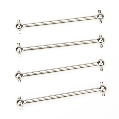 Dogbone Universal Drive Joint Cup Shaft 61mm Steel Silver for RC Hobby Model Car HPI HSP,COJOYS,4PCS (Silver)