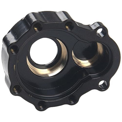 1Pair ShareGoo Brass Steering Knuckle Portal Cover Steering Carrier Counterweight Compatible with Traxxas TRX4 1/10 RC Crawler Car (Black)