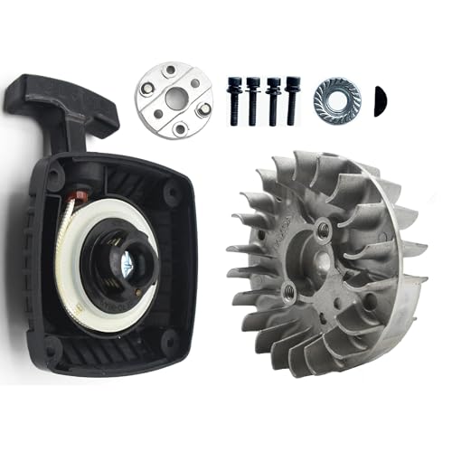 Easy Start Pull Starter and flywheel Parts Fit for 1/5 Remote Control Gasoline car Engine 23cc 26cc 29cc 305cc 32cc 35cc