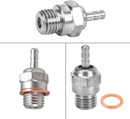 5Packs RC Glow Plug #4 N4 Medium Hot Spark Nitro Engine Parts 70117 Compatible with Traxxas Kyosho Redcat HPI HSP 1/8 1/10 RC Car Truck Buggy