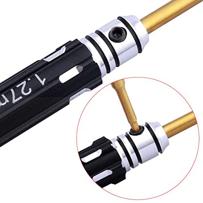 5Pcs Mini 0.9mm 1.27mm 1.3mm 1.5mm 2.0mm Hex Screw Driver Set Titanium Hexagon Screwdriver & 4-way Wrench Tool Kit for Axial SCX24 1/18 1/24 1/28 RC Crawler Truck