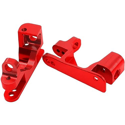 Metal C-Hubs Caster Blocks, Steering Blocks & Rear Stub Axle Carriers w/Ball Bearings Compatible with 1/10 Traxxas Slash 4X4, Stampede 4X4, Rustler 4WD Replaces of 6837 6832 1952 (Red) - color: Red