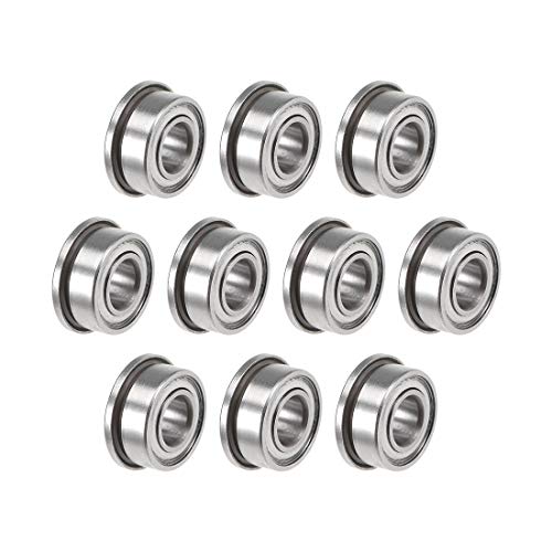 uxcell F685ZZ Flanged Ball Bearing 5mmx11mmx5mm Double Shielded Chrome Steel Deep Groove Bearings 10pcs - size: 5x11x5mm