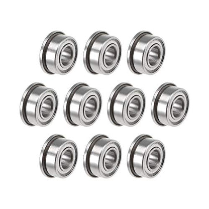 uxcell F685ZZ Flanged Ball Bearing 5mmx11mmx5mm Double Shielded Chrome Steel Deep Groove Bearings 10pcs - size: 5x11x5mm