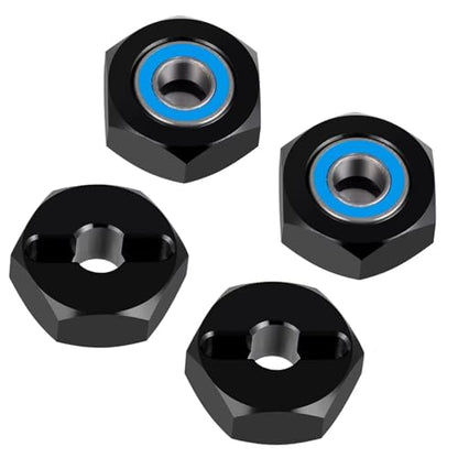 RC Parts For Losi For Mini JRX2 1/16 4Pcs Aluminum Alloy 12mm Hex Wheel Hub Adapters Bearing RC For Buggy Truck Model Parts