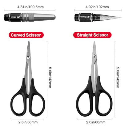 0-14mm RC Body Reamer Curved & Straight Body Scissors Set Universal for RC Car Quadcopter Body Shell Mounts Lexan Plastic Trimming Cutting Hole Punching RC Tools Kit